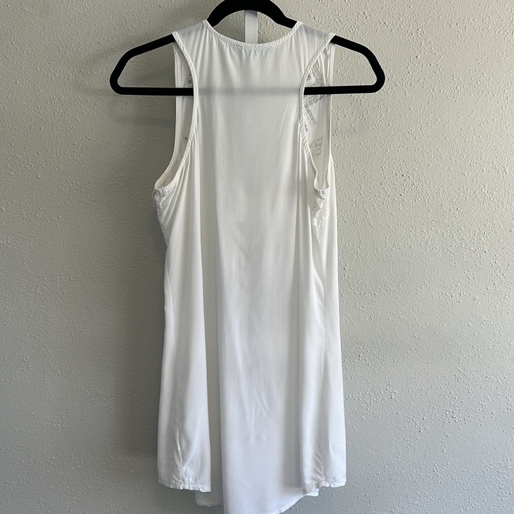 Solitaire Swim Elegant White Sleeveless Swim Cover-Up Small - Picture 7 of 7